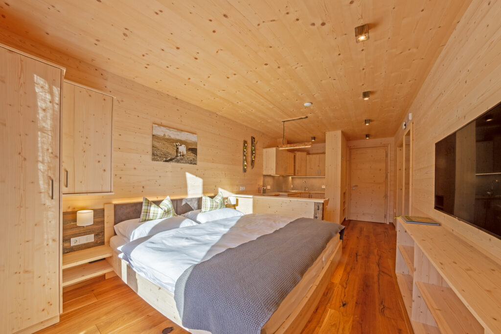 Studio Holzhüttl für 2 Personen mit Südbalkon